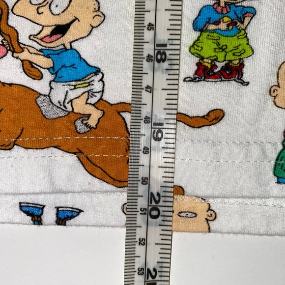 Rugrats Nickelodeon White Graphic All Over Cropped Crop Shirt 90s Womens Small - Picture 11 of 14